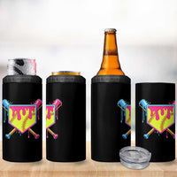 Softball Drip 4 in 1 Can Cooler Tumbler Ice Cream Drip Youth Girls Softball Sport