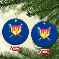 Softball Drip Ceramic Ornament Ice Cream Drip Youth Girls Softball Sport