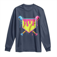 Softball Drip Long Sleeve Shirt Ice Cream Drip Youth Girls Softball Sport