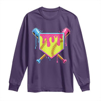 Softball Drip Long Sleeve Shirt Ice Cream Drip Youth Girls Softball Sport