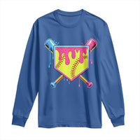 Softball Drip Long Sleeve Shirt Ice Cream Drip Youth Girls Softball Sport