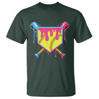 Softball Drip T Shirt Ice Cream Drip Youth Girls Softball Sport