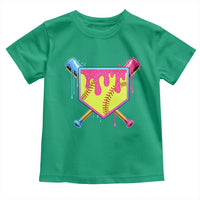 Softball Drip Toddler T Shirt Ice Cream Drip Youth Girls Softball Sport
