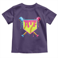 Softball Drip Toddler T Shirt Ice Cream Drip Youth Girls Softball Sport