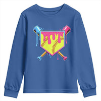 Softball Drip Youth Sweatshirt Ice Cream Drip Youth Girls Softball Sport