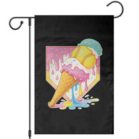 Softball Drip Garden Flag Cute Softball Girls Ice Cream Drip Game Day