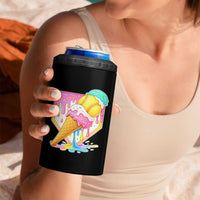 Softball Drip 4 in 1 Can Cooler Tumbler Cute Softball Girls Ice Cream Drip Game Day