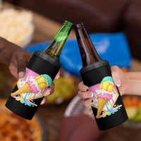 Softball Drip 4 in 1 Can Cooler Tumbler Cute Softball Girls Ice Cream Drip Game Day