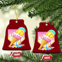 Softball Drip Ceramic Ornament Cute Softball Girls Ice Cream Drip Game Day