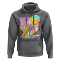 Softball Drip Hoodie Cute Softball Girls Ice Cream Drip Game Day