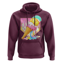 Softball Drip Hoodie Cute Softball Girls Ice Cream Drip Game Day