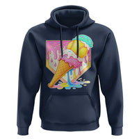 Softball Drip Hoodie Cute Softball Girls Ice Cream Drip Game Day