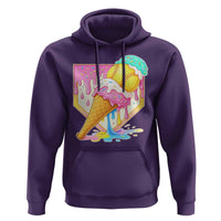 Softball Drip Hoodie Cute Softball Girls Ice Cream Drip Game Day
