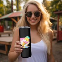 Softball Drip Skinny Tumbler Cute Softball Girls Ice Cream Drip Game Day