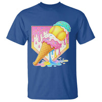Softball Drip T Shirt Cute Softball Girls Ice Cream Drip Game Day