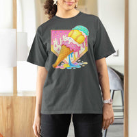 Softball Drip T Shirt For Women Cute Softball Girls Ice Cream Drip Game Day