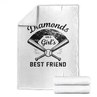 Softball Mom Gift Throw Blanket Diamonds Are A Girls Best Friend