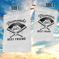 Softball Mom Gift Garden Flag Diamonds Are A Girls Best Friend