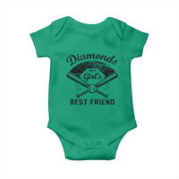 Softball Mom Gift Baby Onesie Diamonds Are A Girls Best Friend