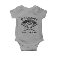 Softball Mom Gift Baby Onesie Diamonds Are A Girls Best Friend