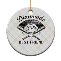 Softball Mom Gift Ceramic Ornament Diamonds Are A Girls Best Friend