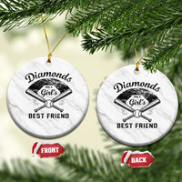 Softball Mom Gift Ceramic Ornament Diamonds Are A Girls Best Friend