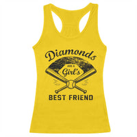 Softball Mom Gift Racerback Tank Top Diamonds Are A Girls Best Friend