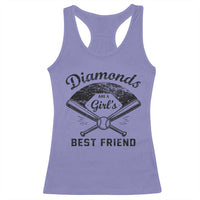 Softball Mom Gift Racerback Tank Top Diamonds Are A Girls Best Friend