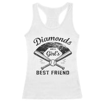 Softball Mom Gift Racerback Tank Top Diamonds Are A Girls Best Friend
