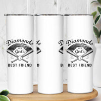 Softball Mom Gift Skinny Tumbler Diamonds Are A Girls Best Friend