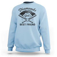 Softball Mom Gift Sweatshirt Diamonds Are A Girls Best Friend