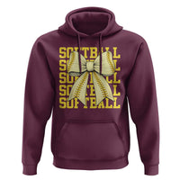 Softball Bow Hoodie Sister Sport Lovers Girls Team