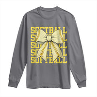 Softball Bow Long Sleeve Shirt Sister Sport Lovers Girls Team