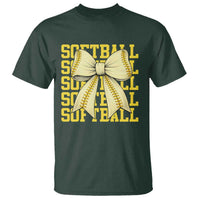 Softball Bow T Shirt Sister Sport Lovers Girls Team