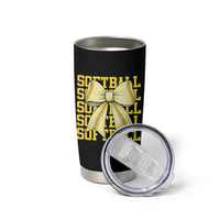 Softball Bow Tumbler Cup Sister Sport Lovers Girls Team
