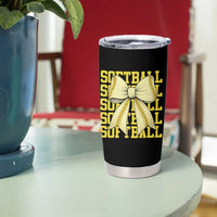 Softball Bow Tumbler Cup Sister Sport Lovers Girls Team