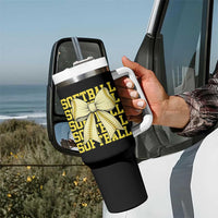 Softball Bow Tumbler With Handle Sister Sport Lovers Girls Team