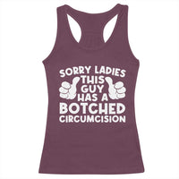 Inappropriate Adult Racerback Tank Top This Guy Botched Funny Cringe Offensive Humor Men