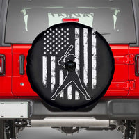 Vintage Patriotic Softball Spare Tire Cover Girls Baseball Softball Player American Flag