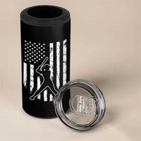 Vintage Patriotic Softball 4 in 1 Can Cooler Tumbler Girls Baseball Softball Player American Flag