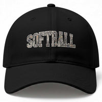 Camo Softball Baseball Cap Vintage Camouflage Softball Varsity Game Day