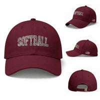 Camo Softball Baseball Cap Vintage Camouflage Softball Varsity Game Day