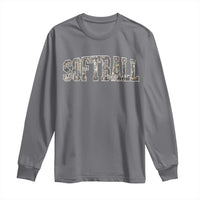 Camo Softball Long Sleeve Shirt Vintage Camouflage Softball Varsity Game Day