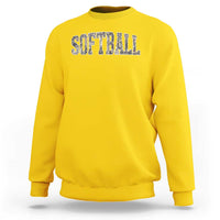 Camo Softball Sweatshirt Vintage Camouflage Softball Varsity Game Day