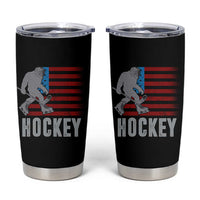 Hockey Bigfoot USA Flag Tumbler Cup Vintage Patriotic Ice Hockey Player - Wonder Print Shop