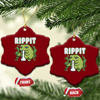 Rippit Frog Meme Ceramic Ornament Funny Stoner Bong Rip - Wonder Print Shop