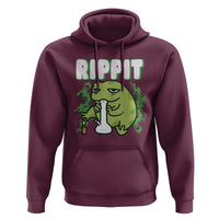 Rippit Frog Meme Hoodie Funny Stoner Bong Rip - Wonder Print Shop