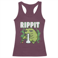 Rippit Frog Meme Racerback Tank Top Funny Stoner Bong Rip - Wonder Print Shop