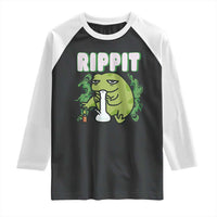 Rippit Frog Meme Raglan Shirt Funny Stoner Bong Rip - Wonder Print Shop