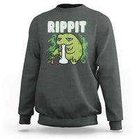Rippit Frog Meme Sweatshirt Funny Stoner Bong Rip - Wonder Print Shop